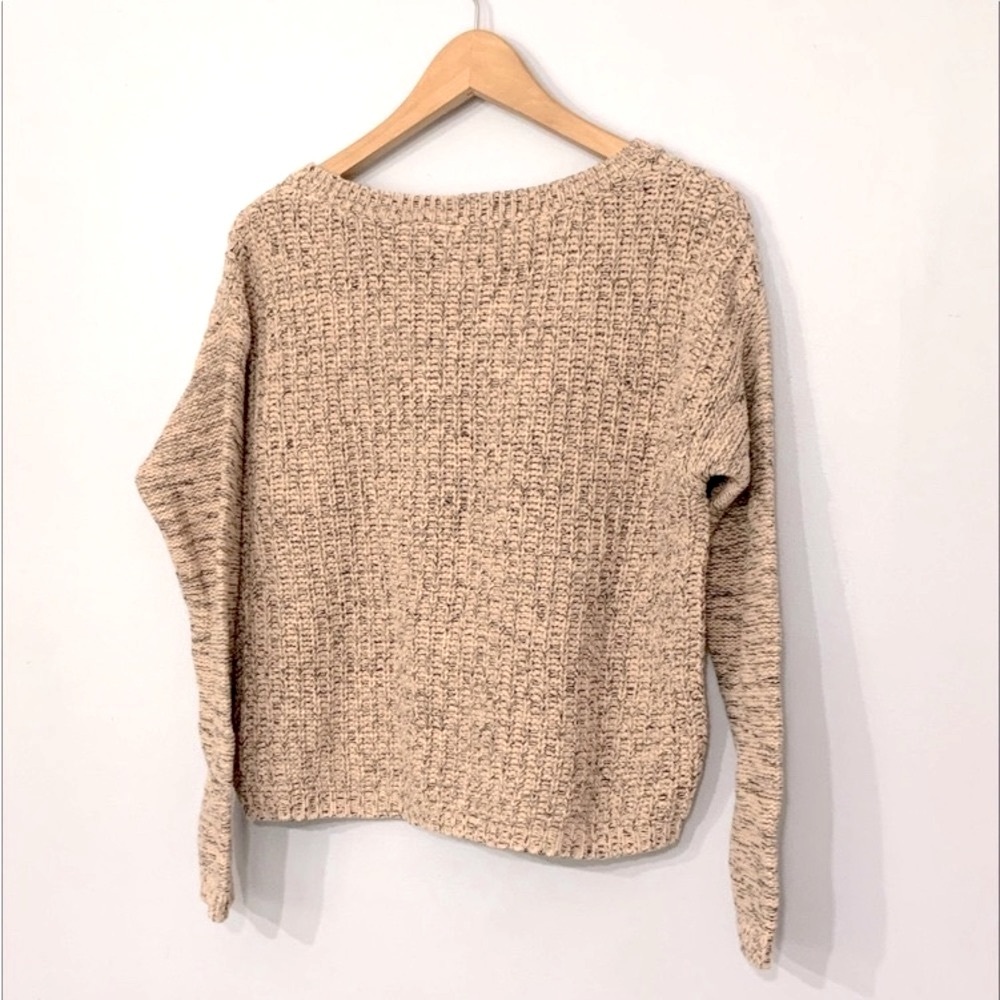 Forever 21 Beige Crew Neck Marled Sweater